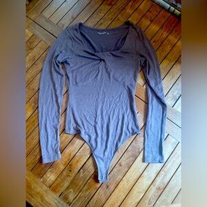 Abercrombie & Fitch Long-Sleeve Cozy Twist Body Suit